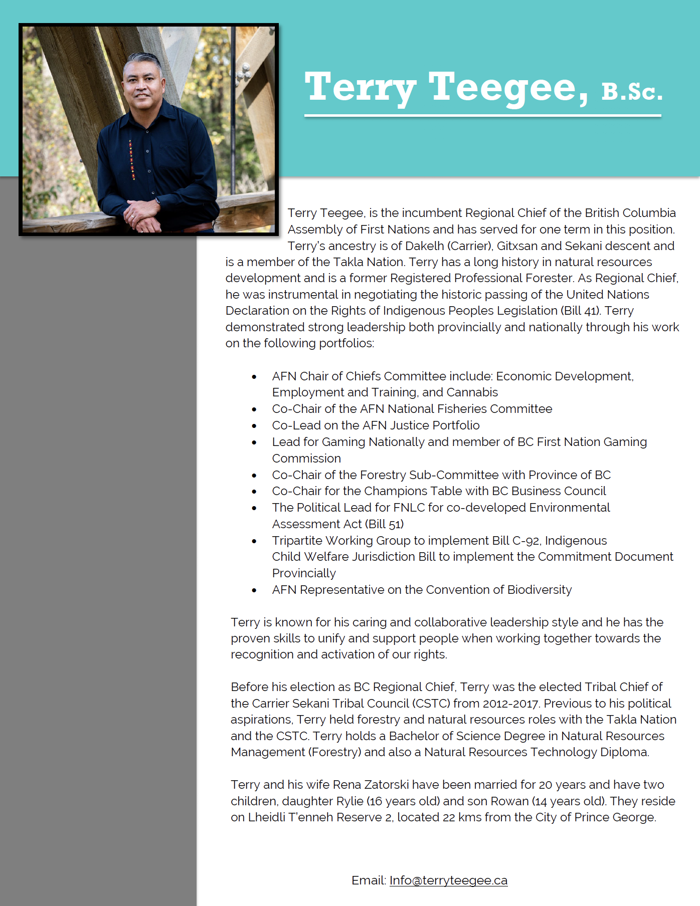 Terry Teegee profile