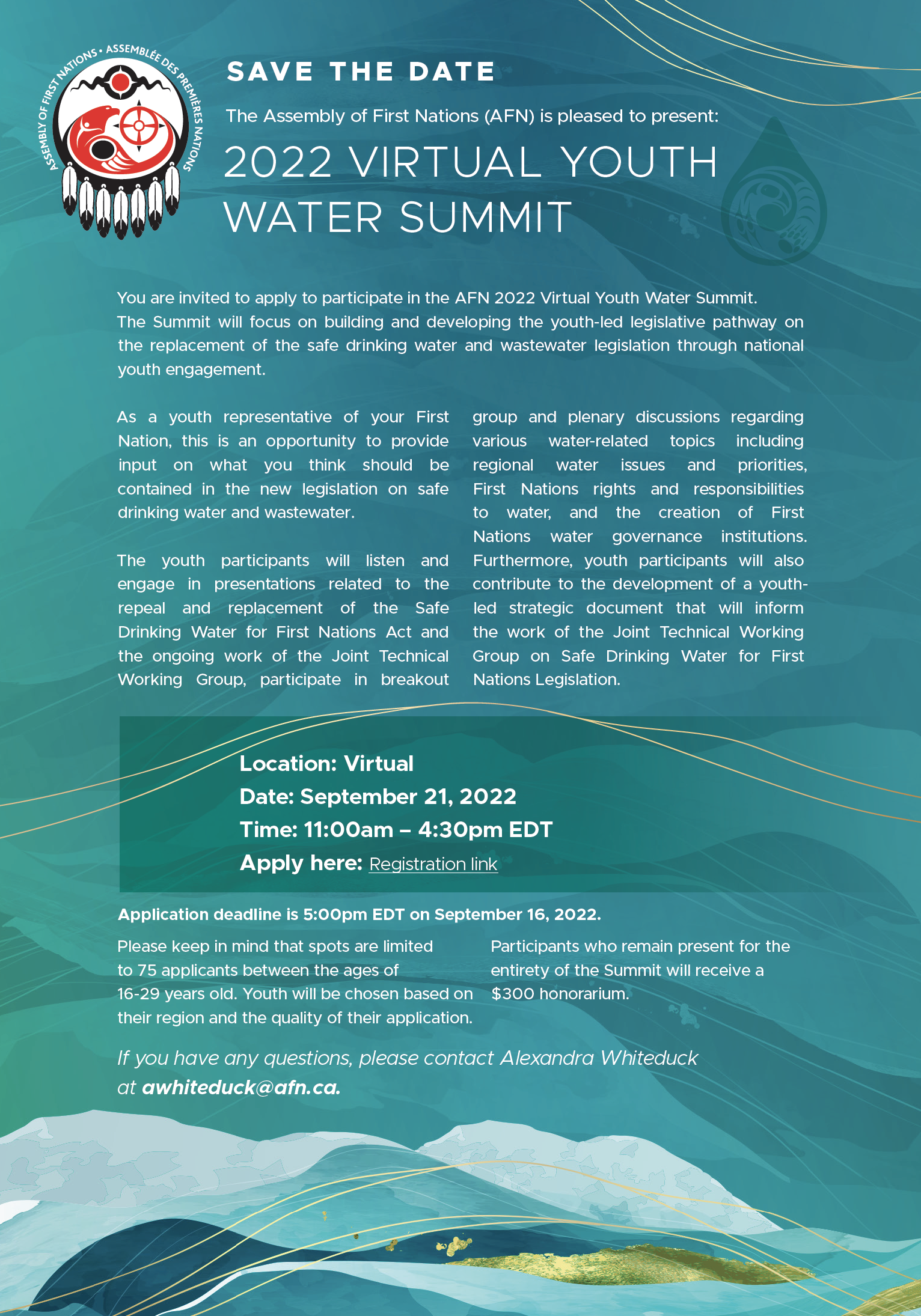 AFN water event poster