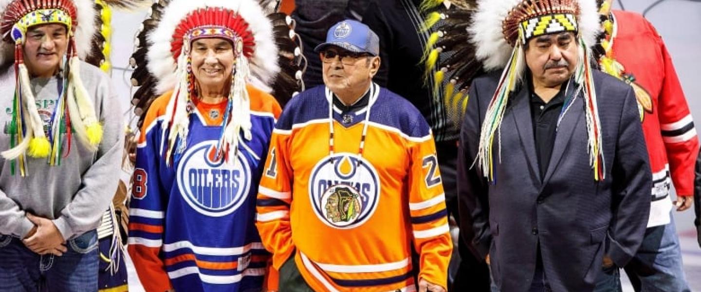 Chiefs at hockey game